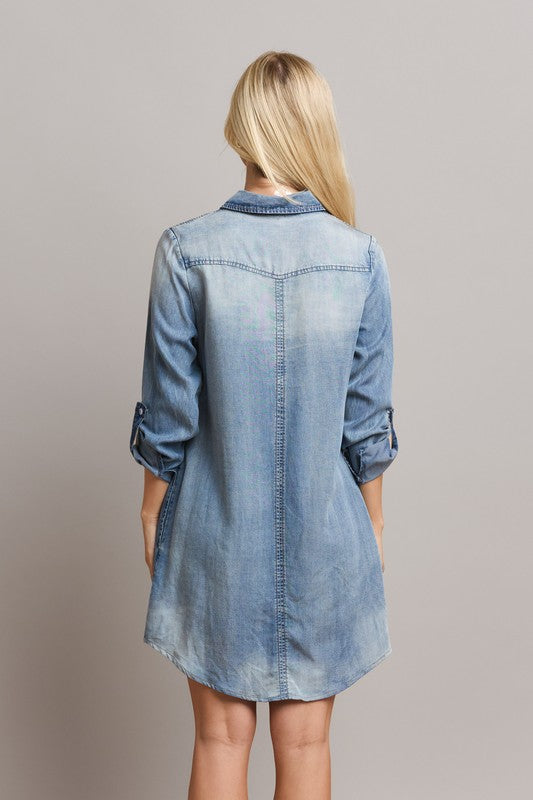 Able Denim Shirt Dress