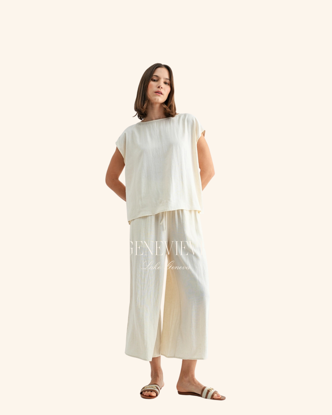 Fun2Fun Side Slit Linen Pant