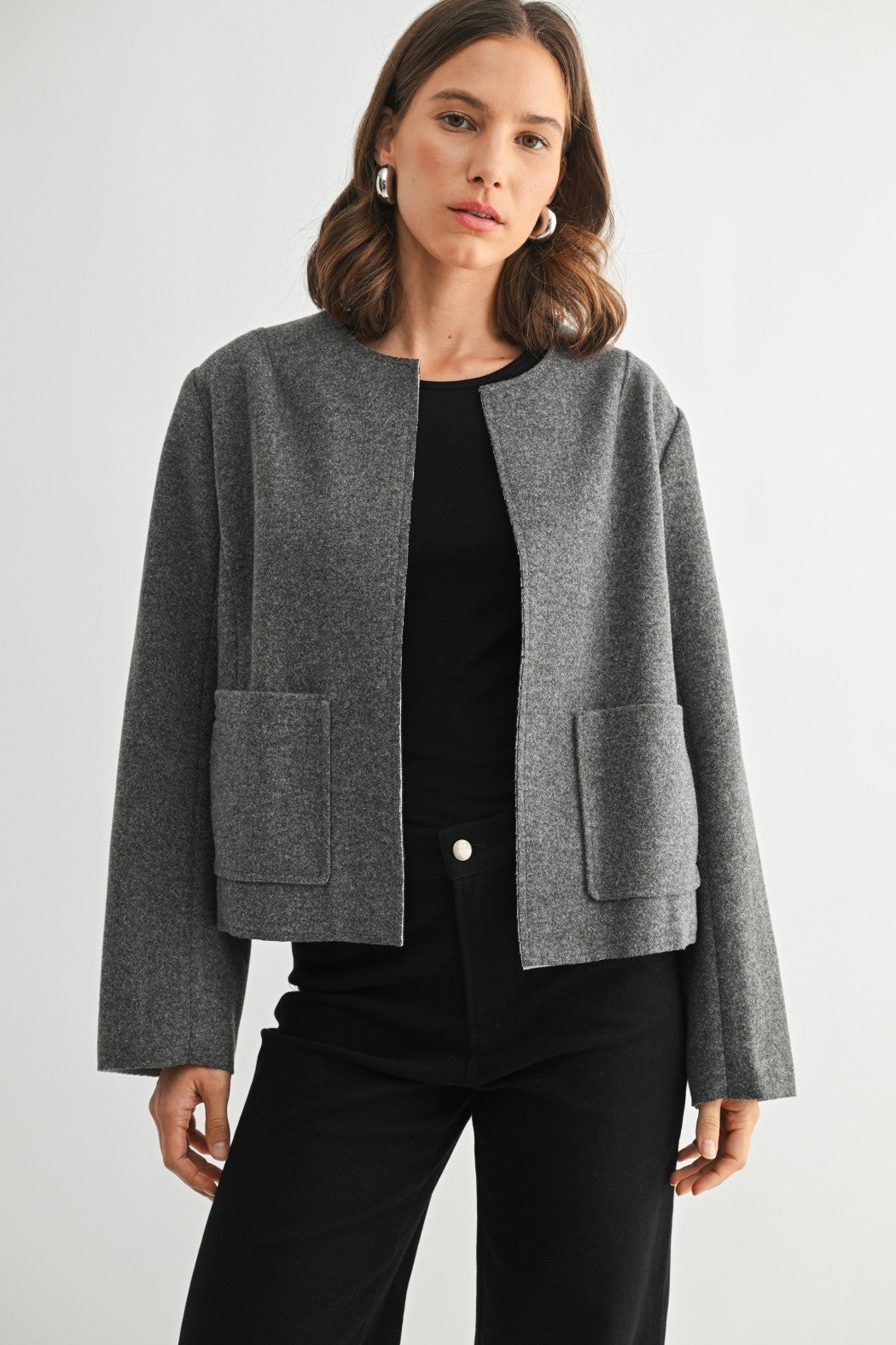 Fun2Fun Wool Crop Jacket (Various Colors)