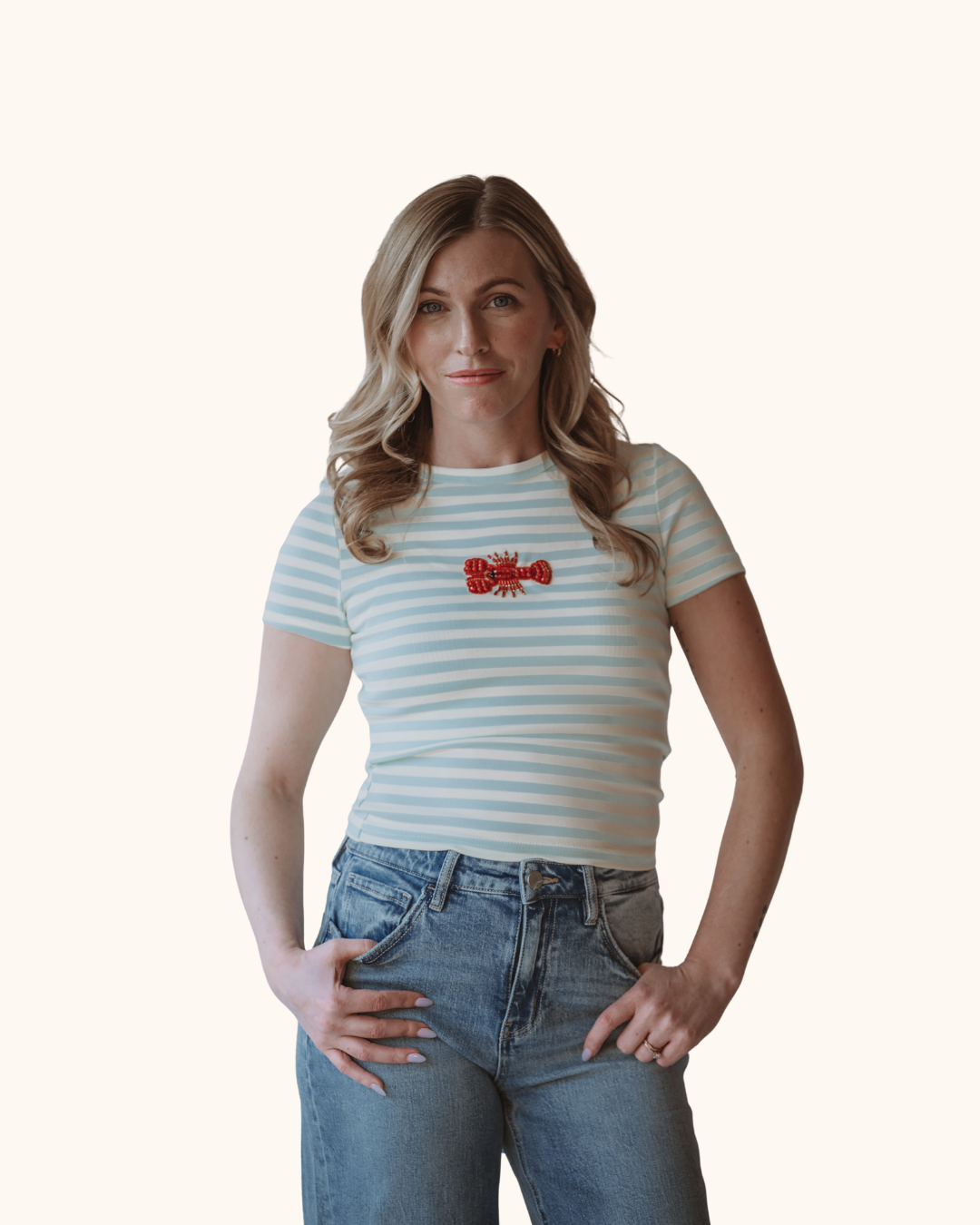 Pretty Garbage Zandra Lobster Beaded Tee