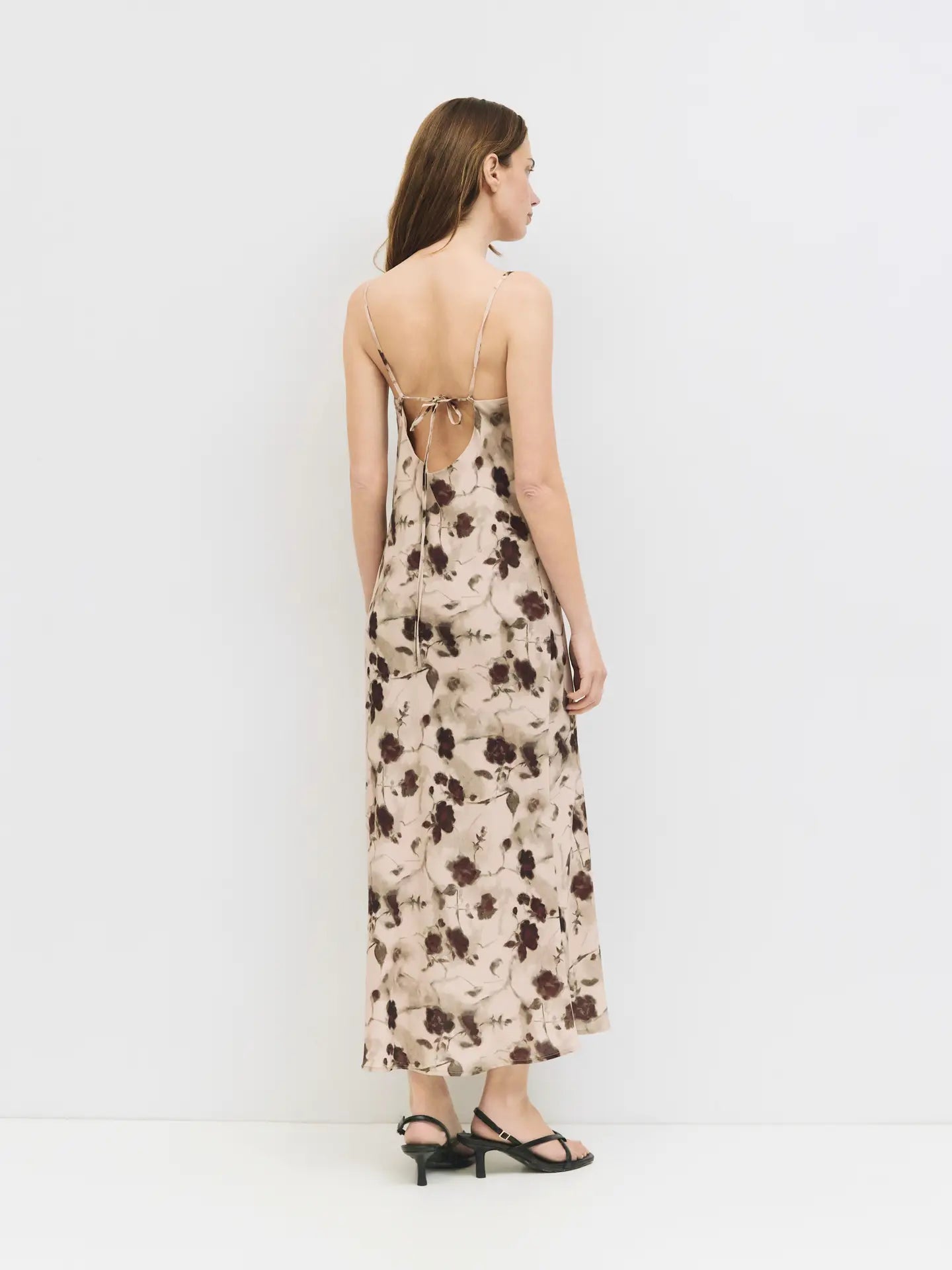 All Row Floral Cowl Neck Maxi Dress