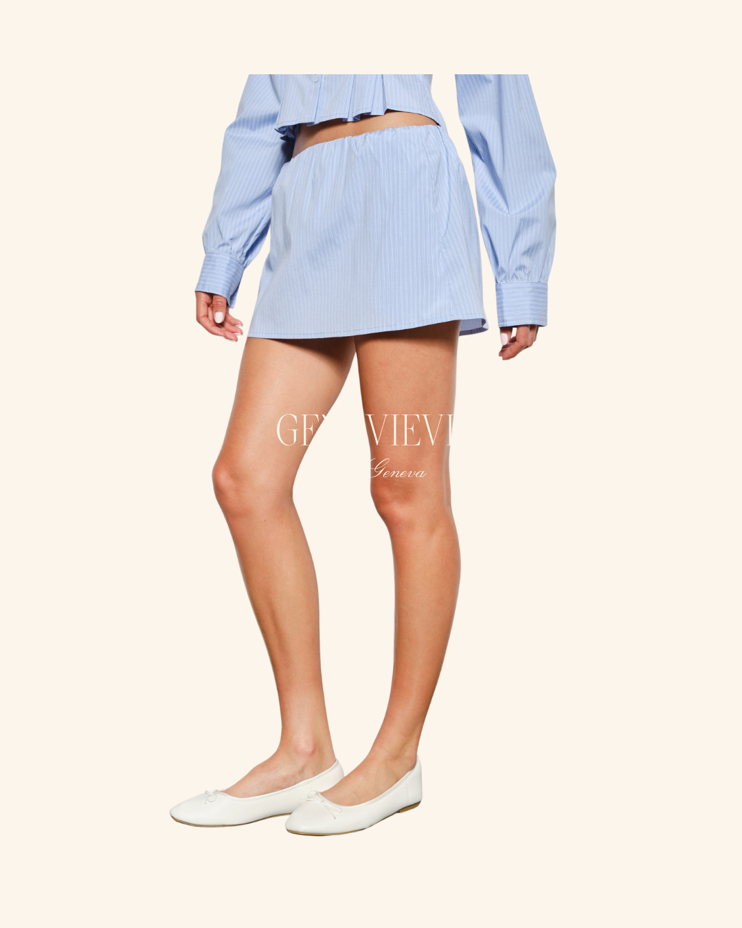 Pretty Garbage Light Blue Mini Skirt