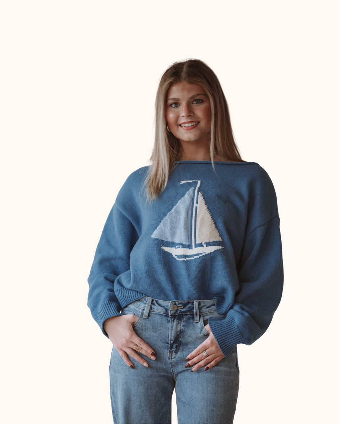 Le Lis Boat Neck Sweater Top