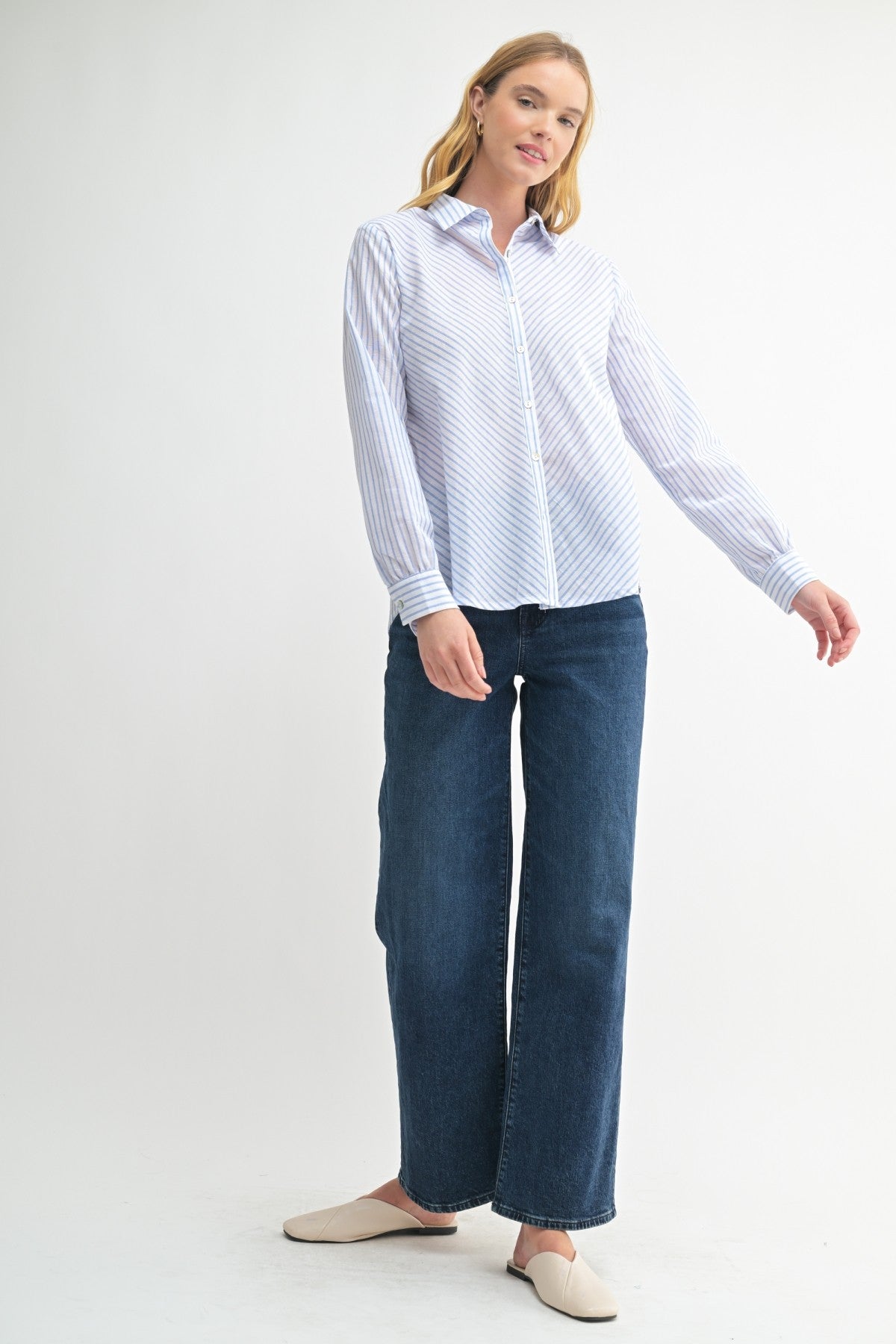 Fun2Fun Diagonal Stripe Shirt