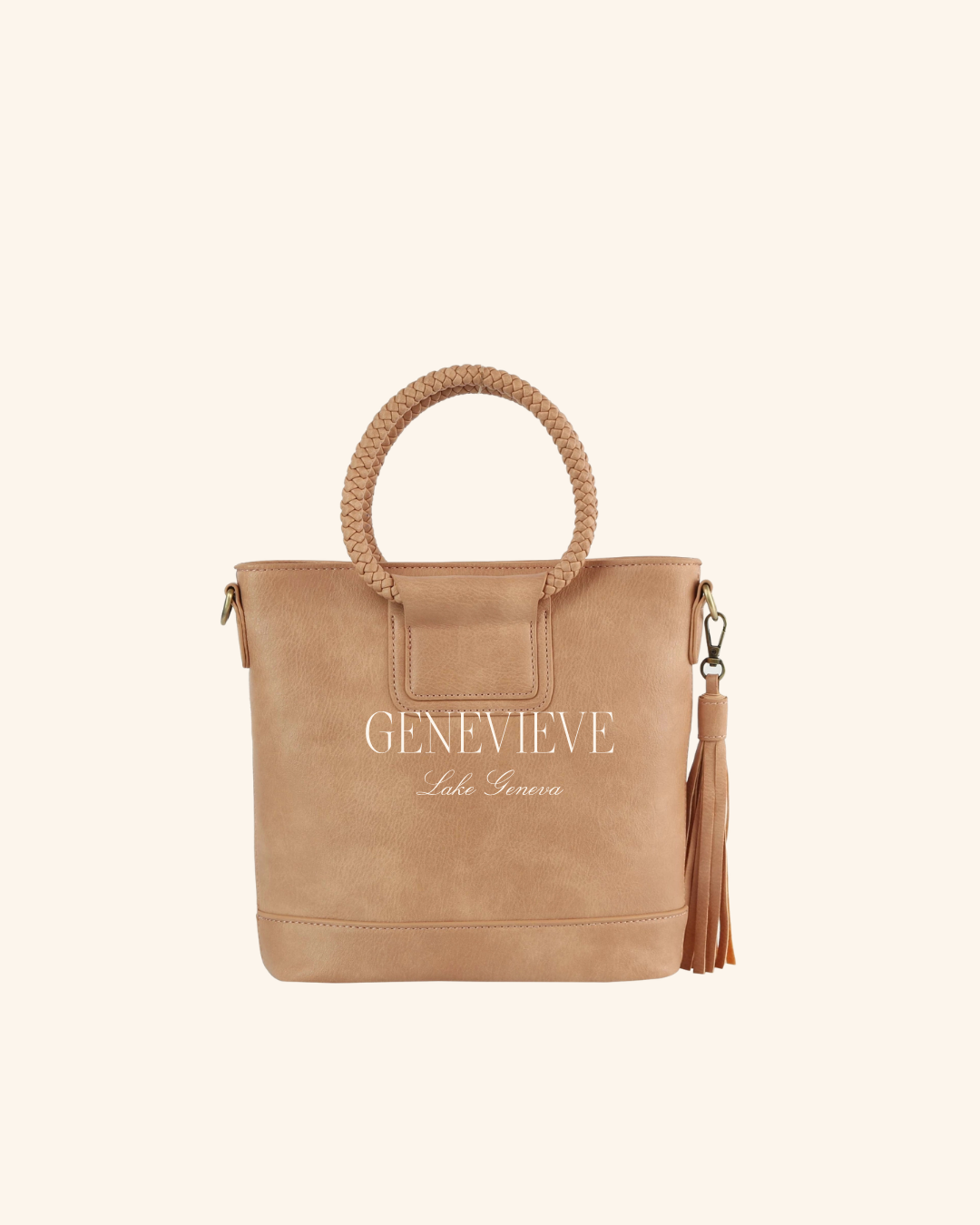 Handbag Factory Braided Top Handle Tote