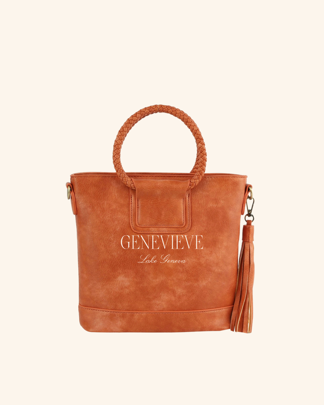 Handbag Factory Braided Top Handle Tote