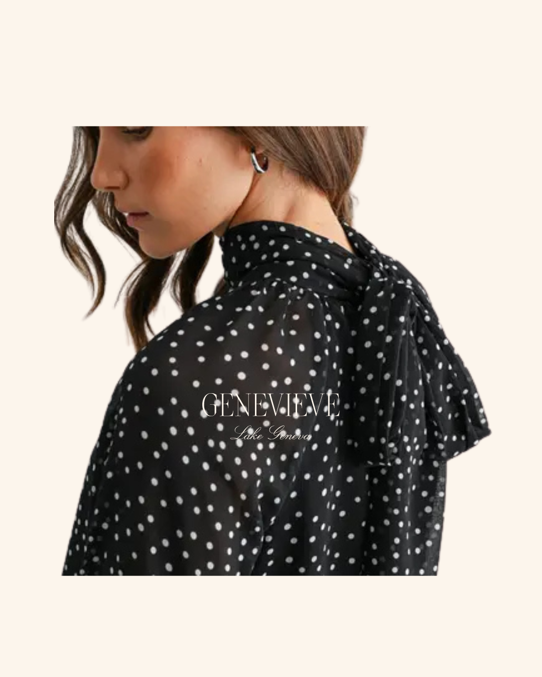 Fun2Fun Polka Dot Tie Blouse
