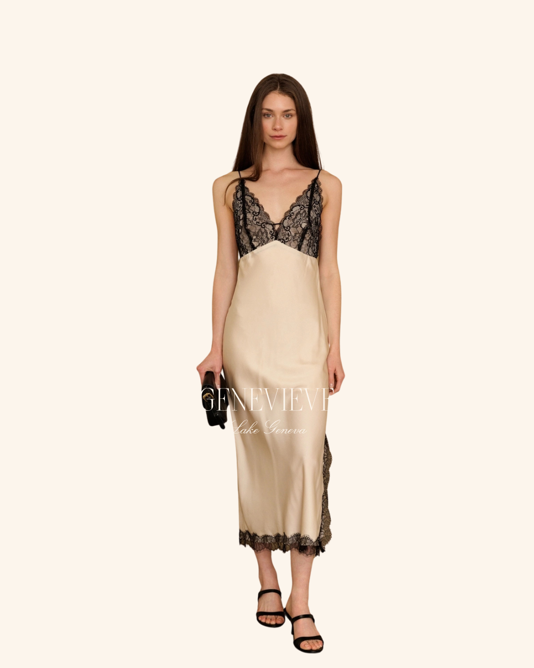 Storia Lace Slip Midi Dress
