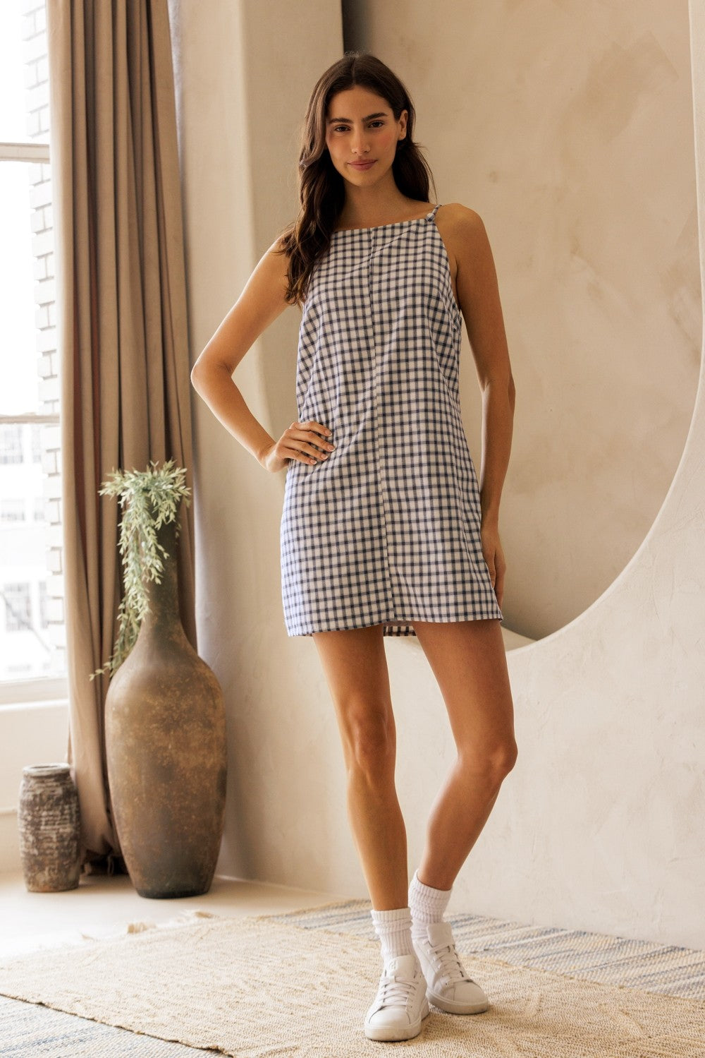 Storia Gingham Mini Dress