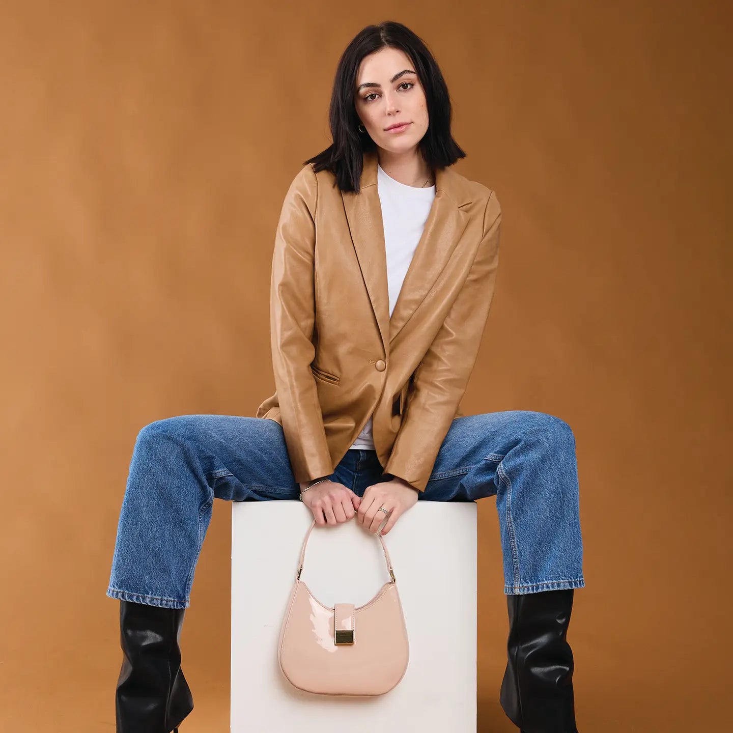 Malta Shaped Crossbody Saddle Bag