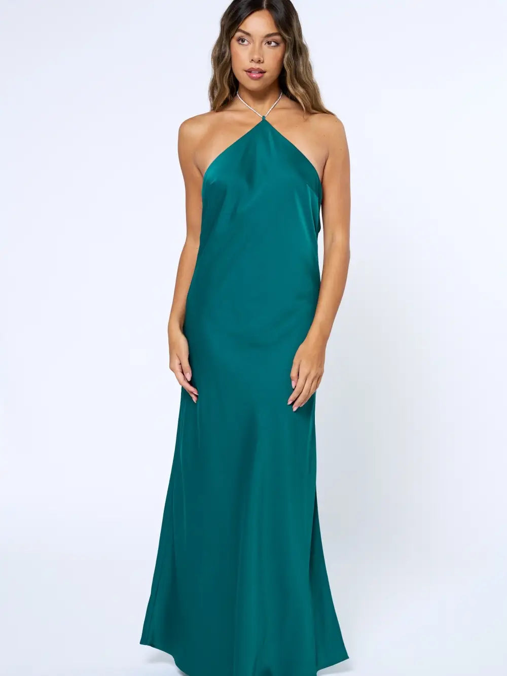 Blue Blush Halter Maxi Dress