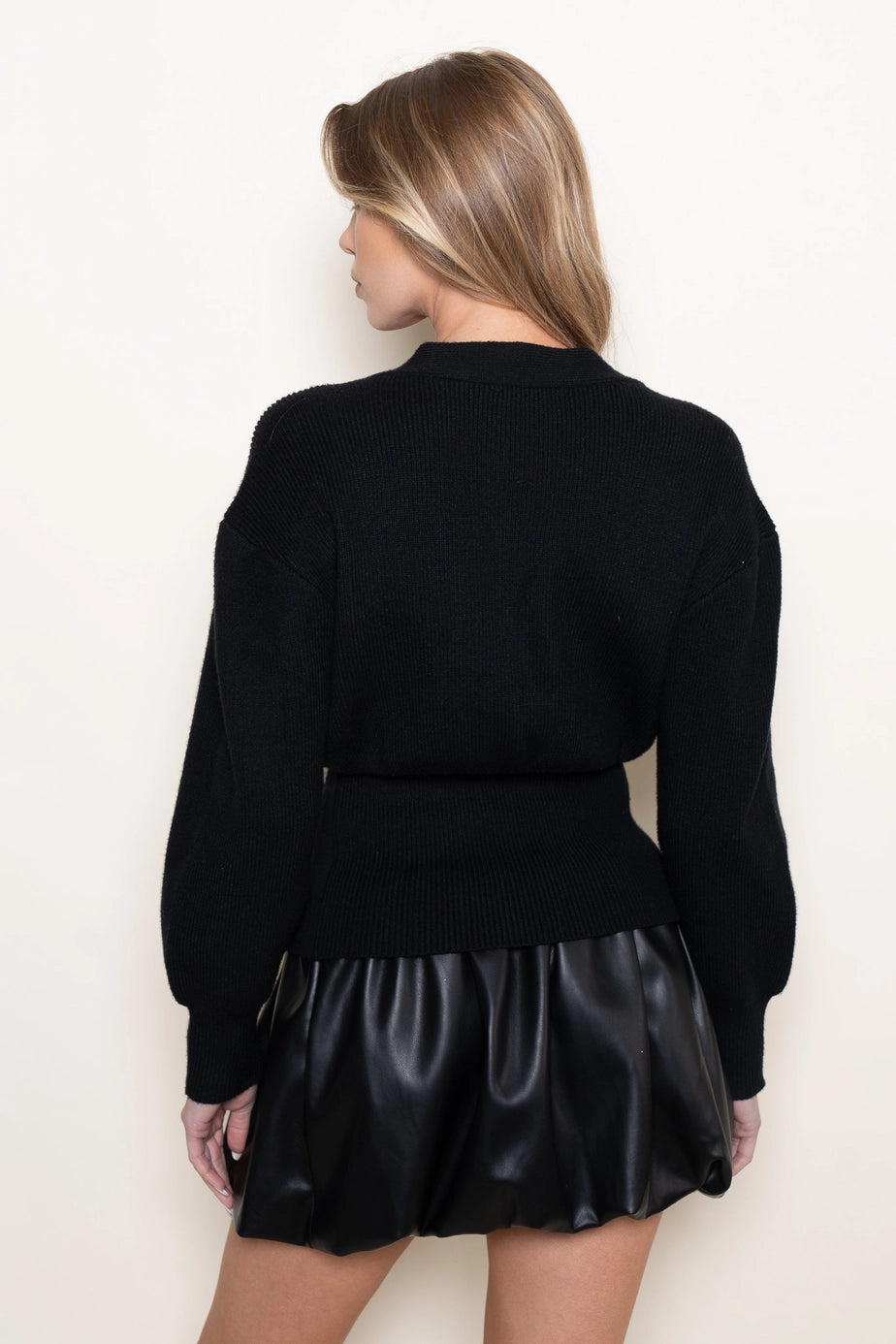 FORE Chic Classy Gold Button Cardigan