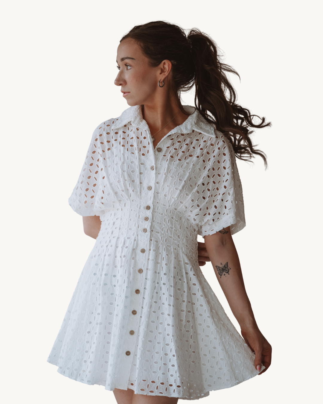 KLD Eyelet Mini Dress