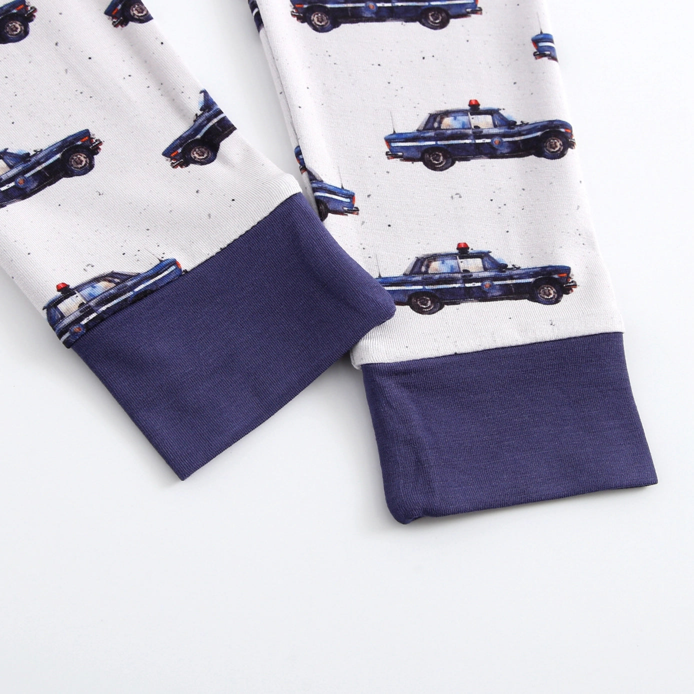 Vintage Police Car Bamboo Two Piece Pajamas