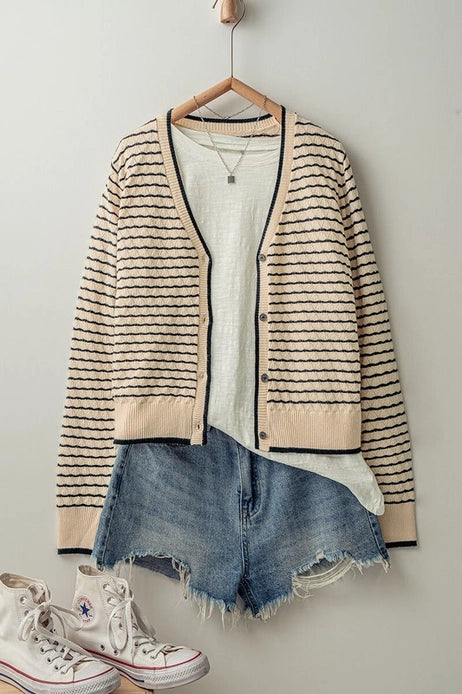 Urban Daizy Pyramidal Striped Cardigan