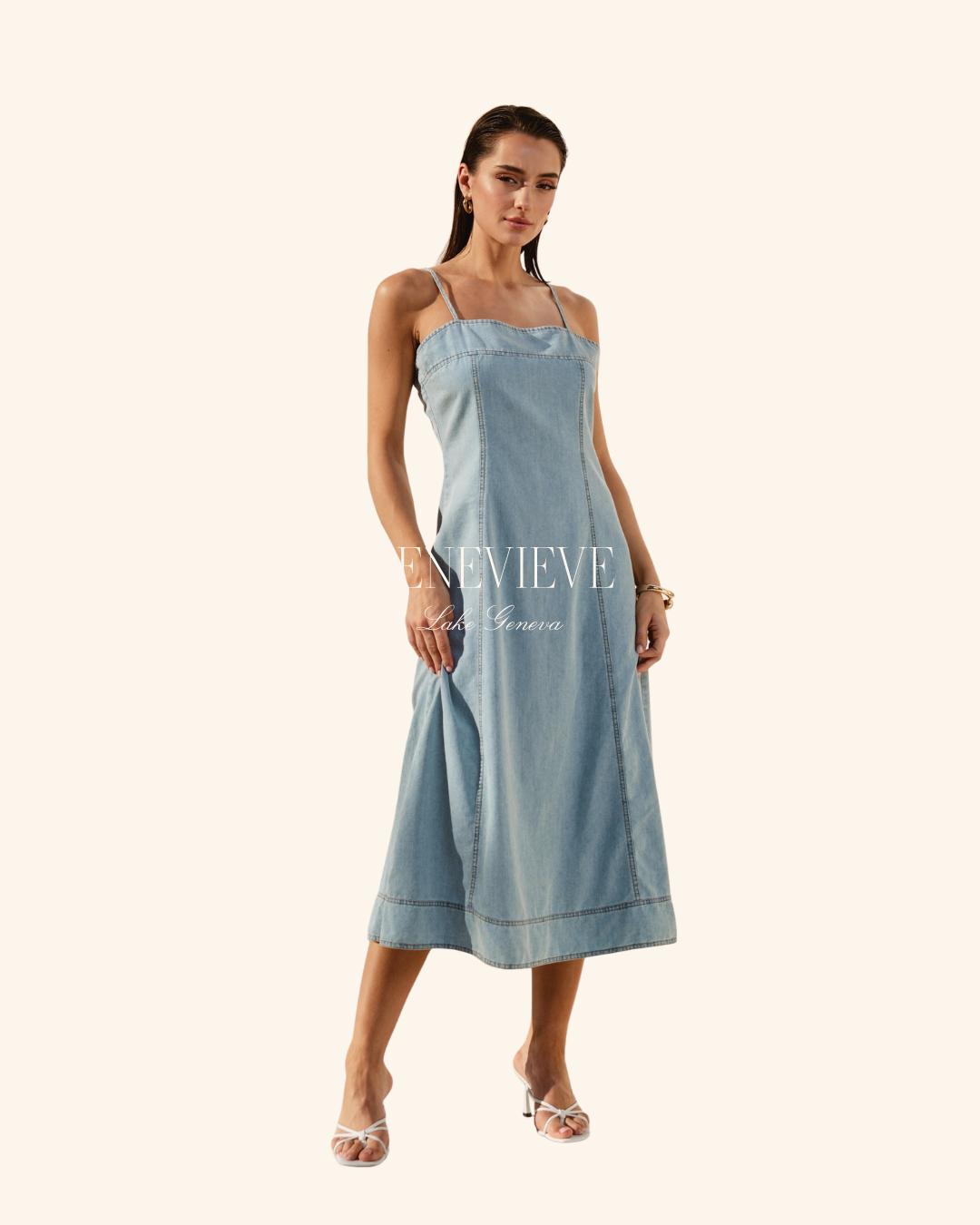 Able Denim Midi Dress