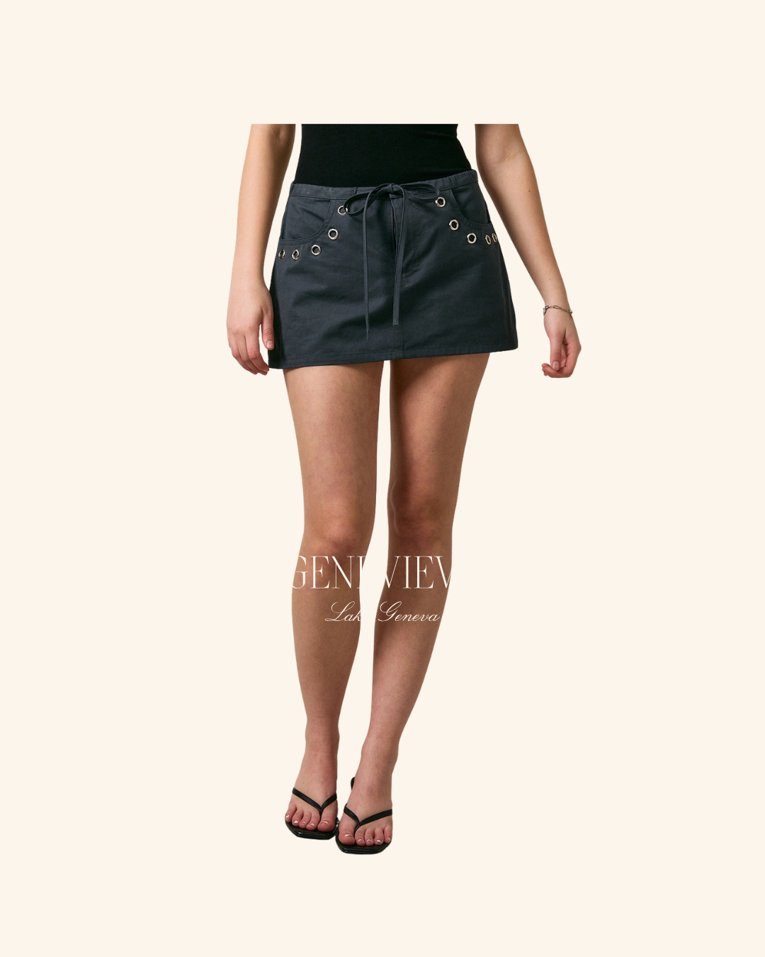 Le Lis Navy Low Waist Mini