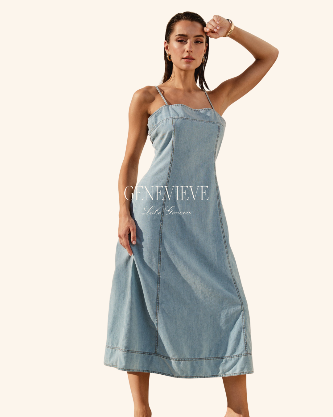 Able Denim Midi Dress