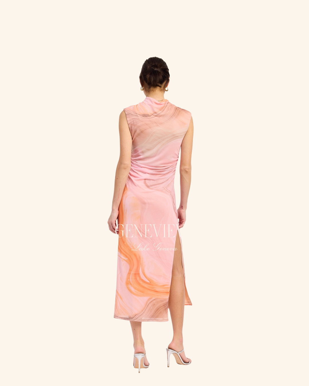Emory Park Pink Multi Mesh Midi