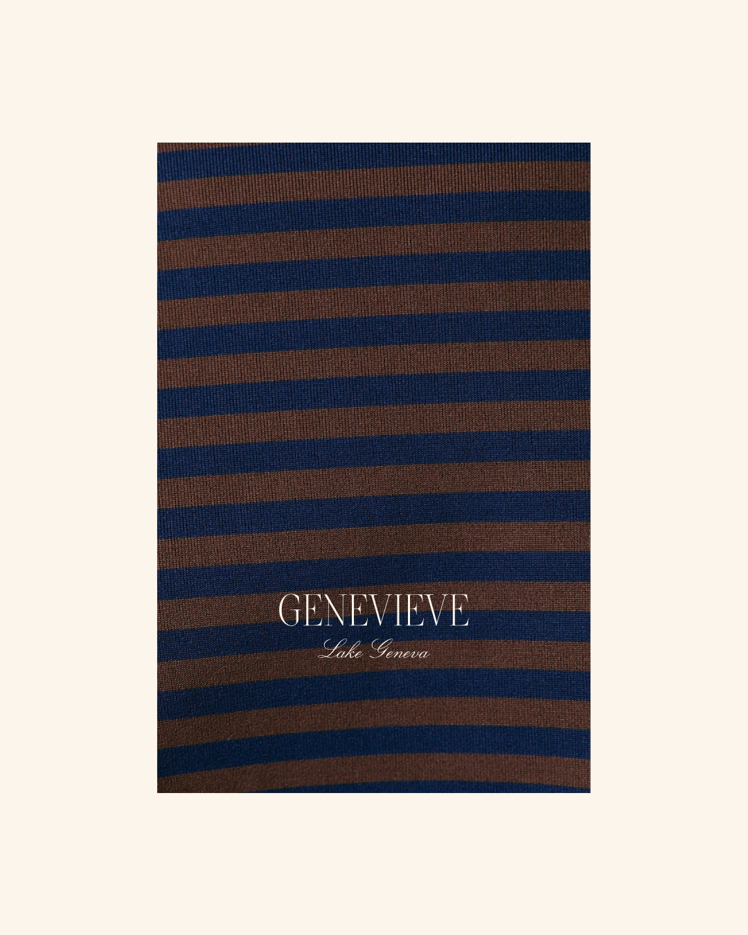 Lel Lis Brown Navy Stripe Skort