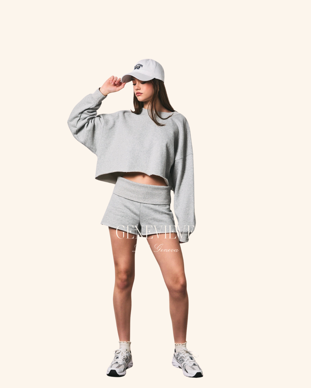 Le Lis Grey Foldover Shorts