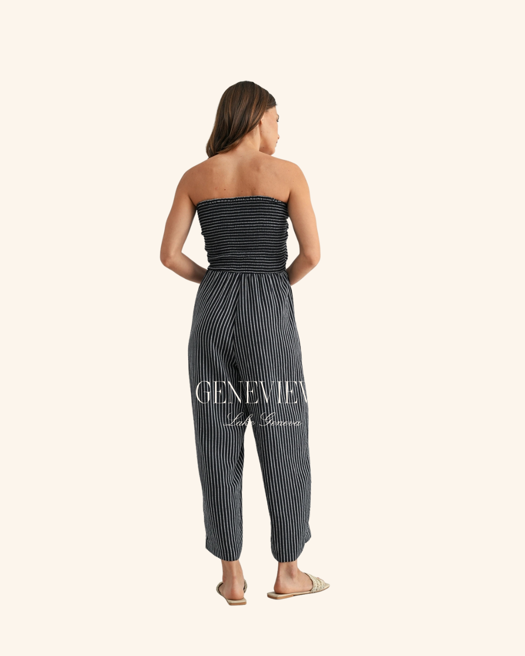 Fun2Fun Navy Stripe Jumpsuit