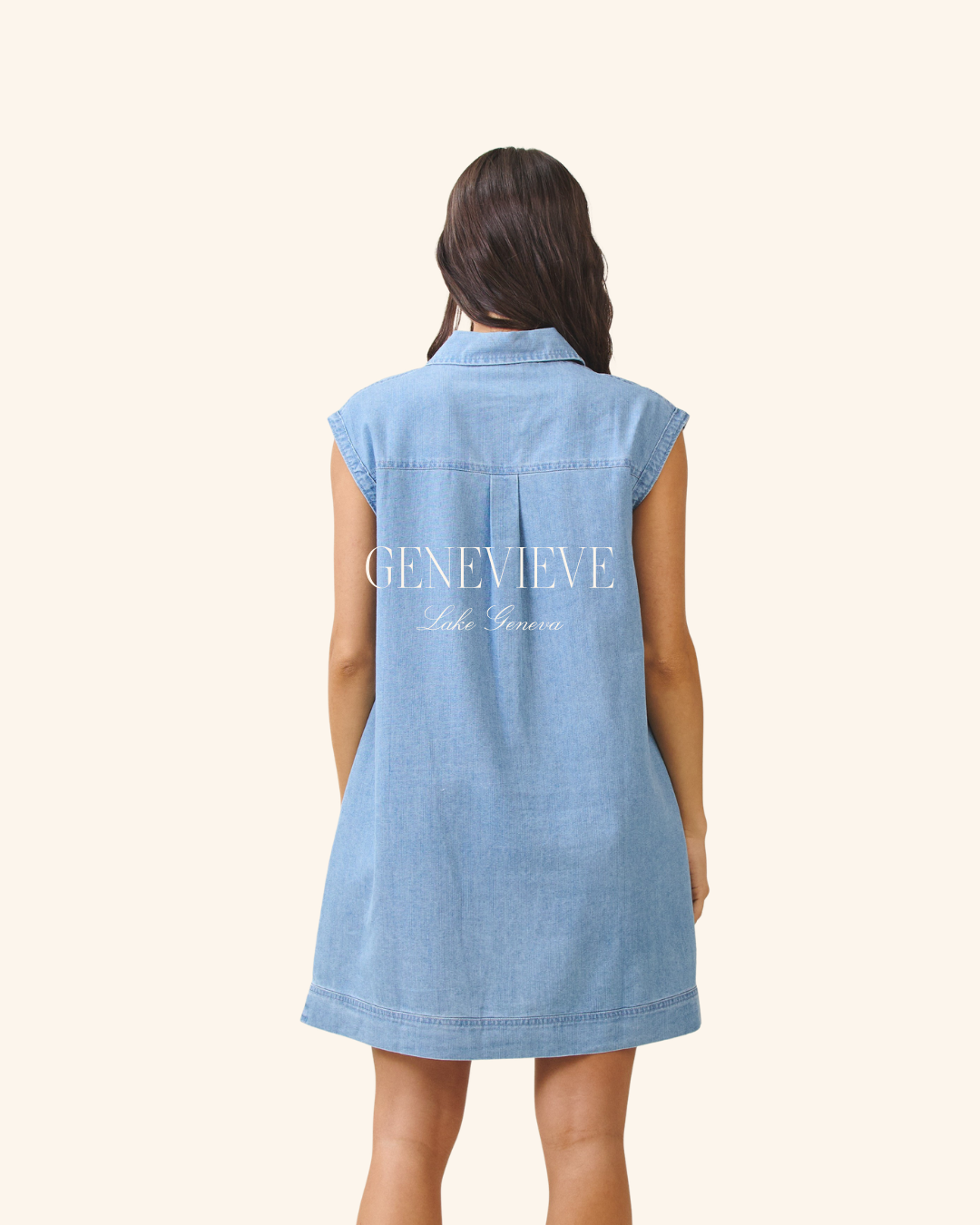 Able Denim Sleeveless Mini Dress