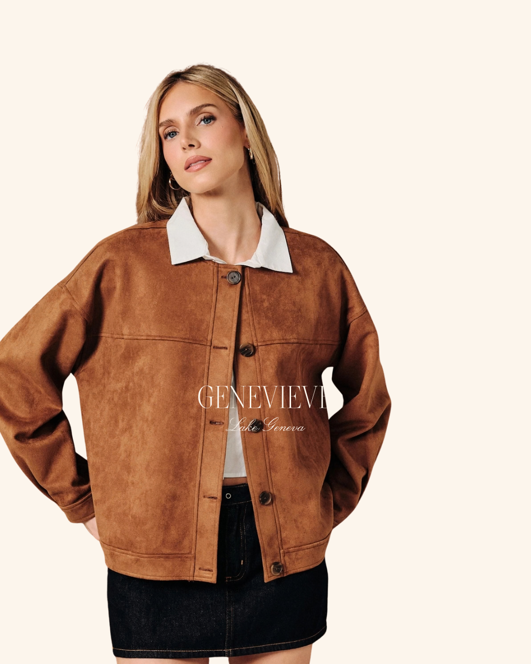 Sunday Edition Camel Faux Suede Jacket