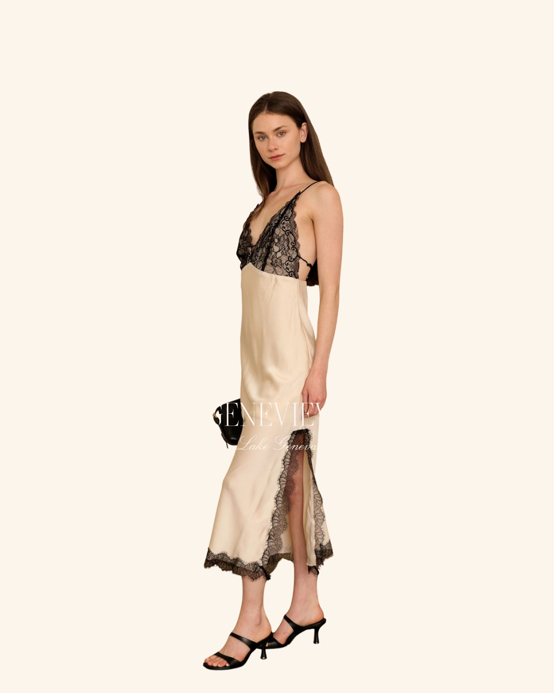 Storia Lace Slip Midi Dress