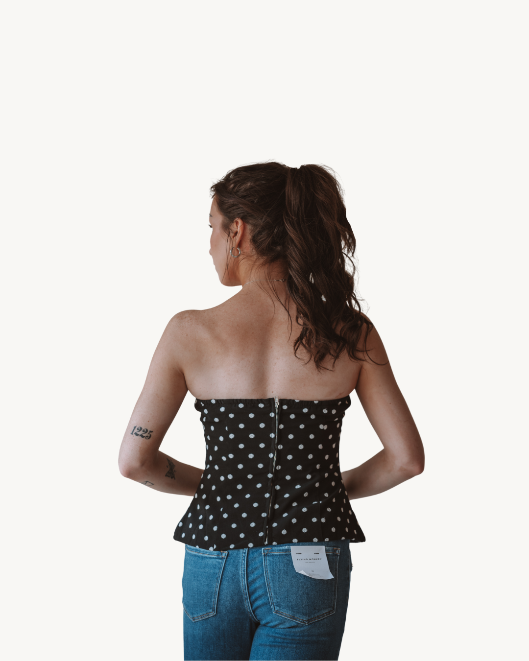 Mable Polka Dot Bustier Top