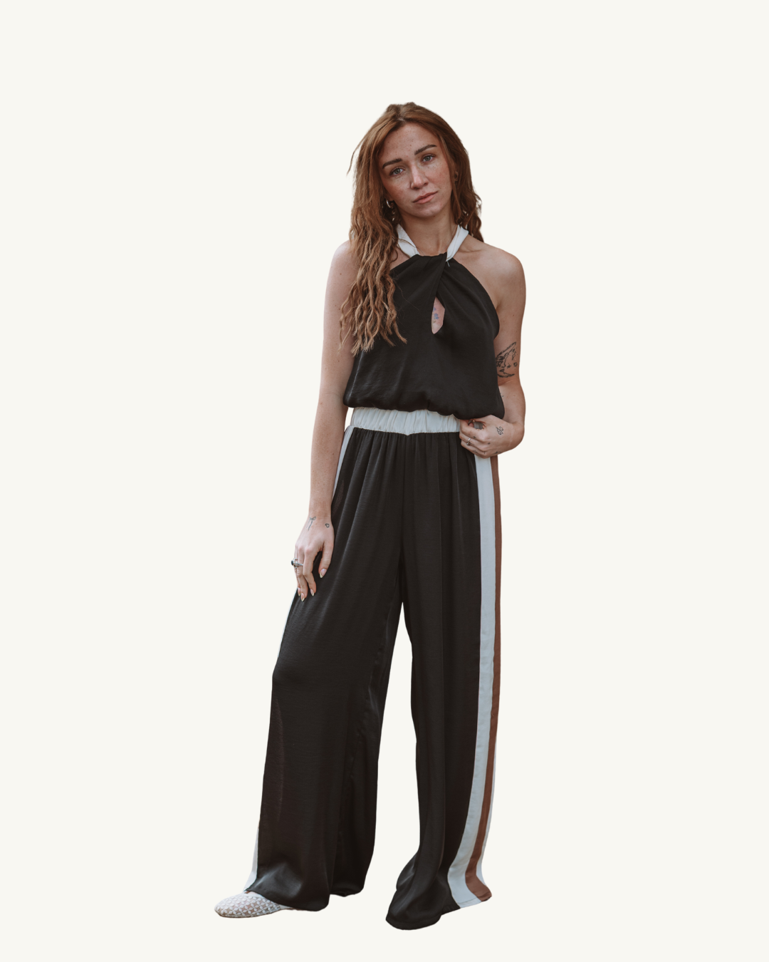 KLD Color Block Pull On Pant
