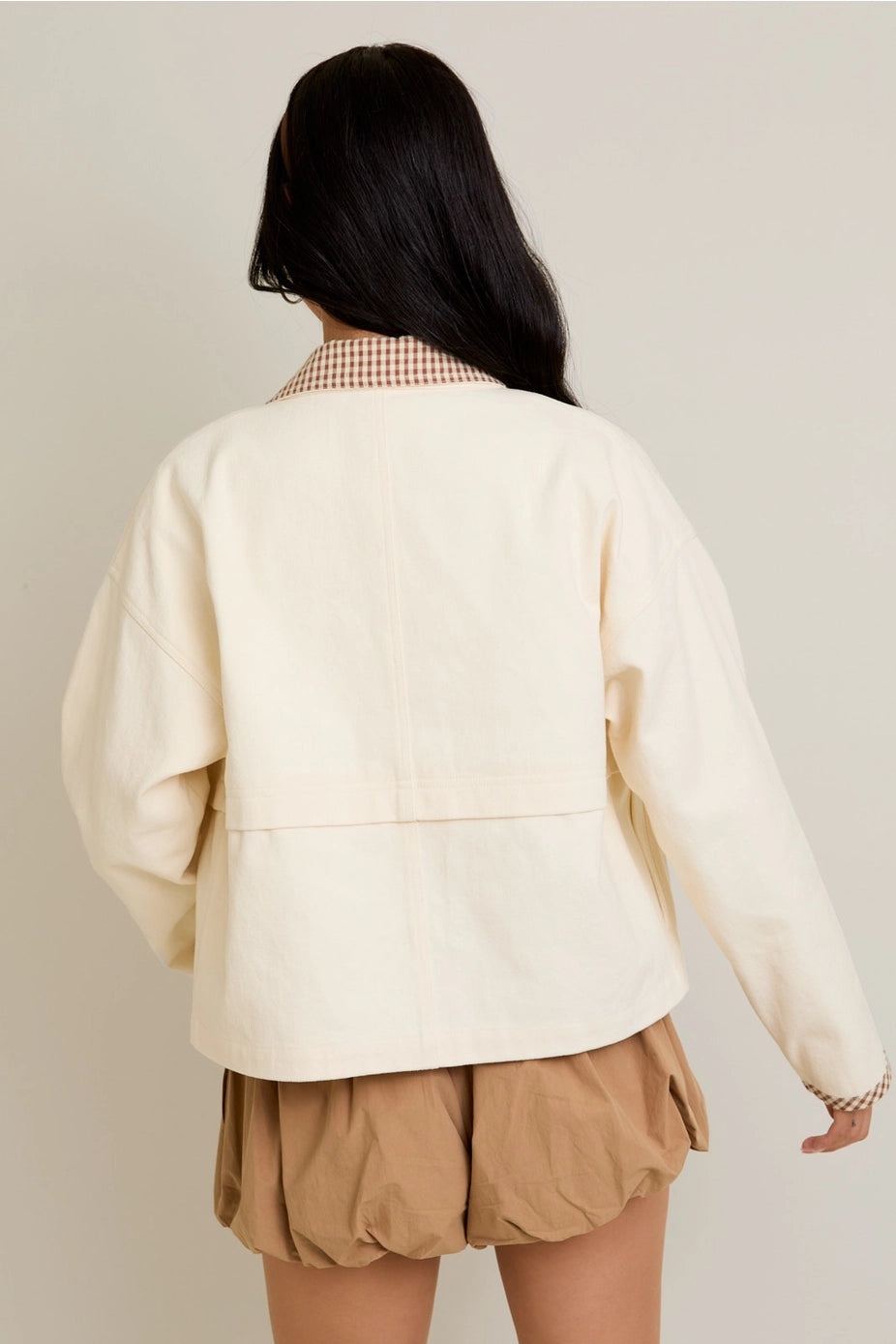 LeLis Gingham Contrast Jacket