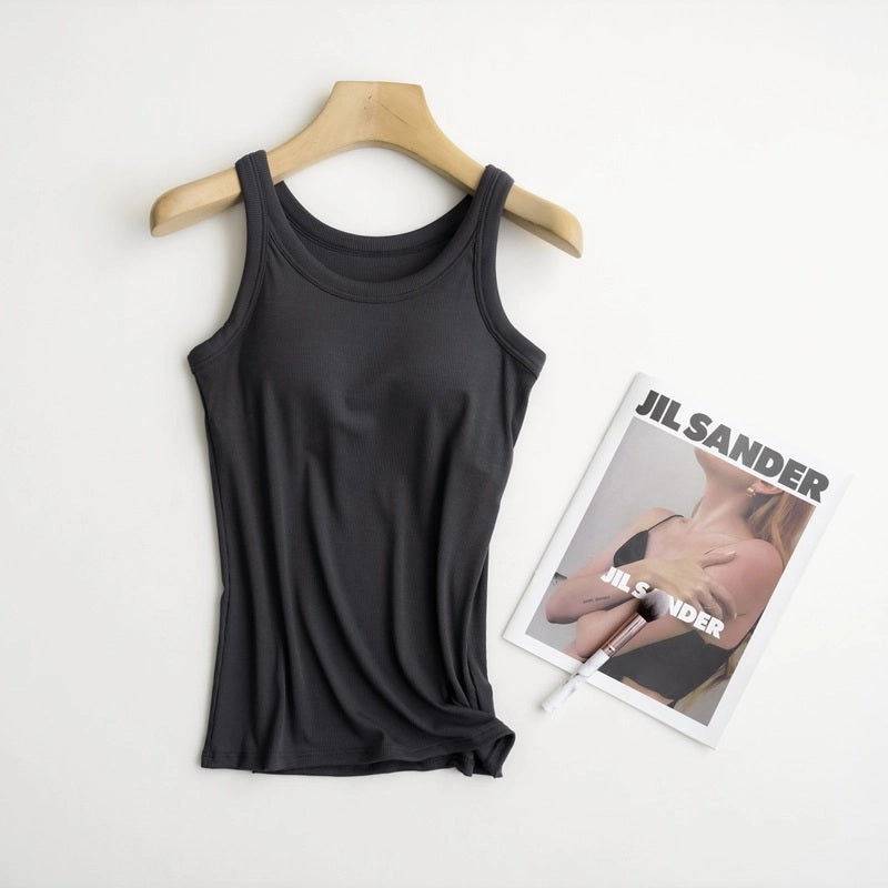 HIDDENBRAND Essential Basic Rib Soft Tank Top (Various Colors)