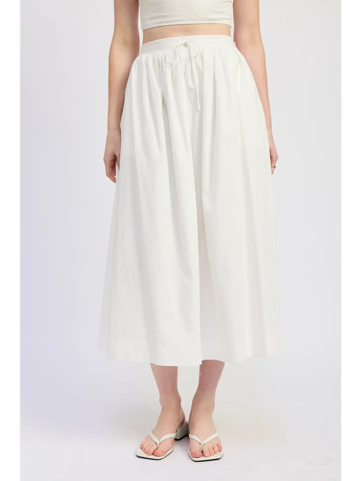 Emory Park Full Shrered Midi Skirt