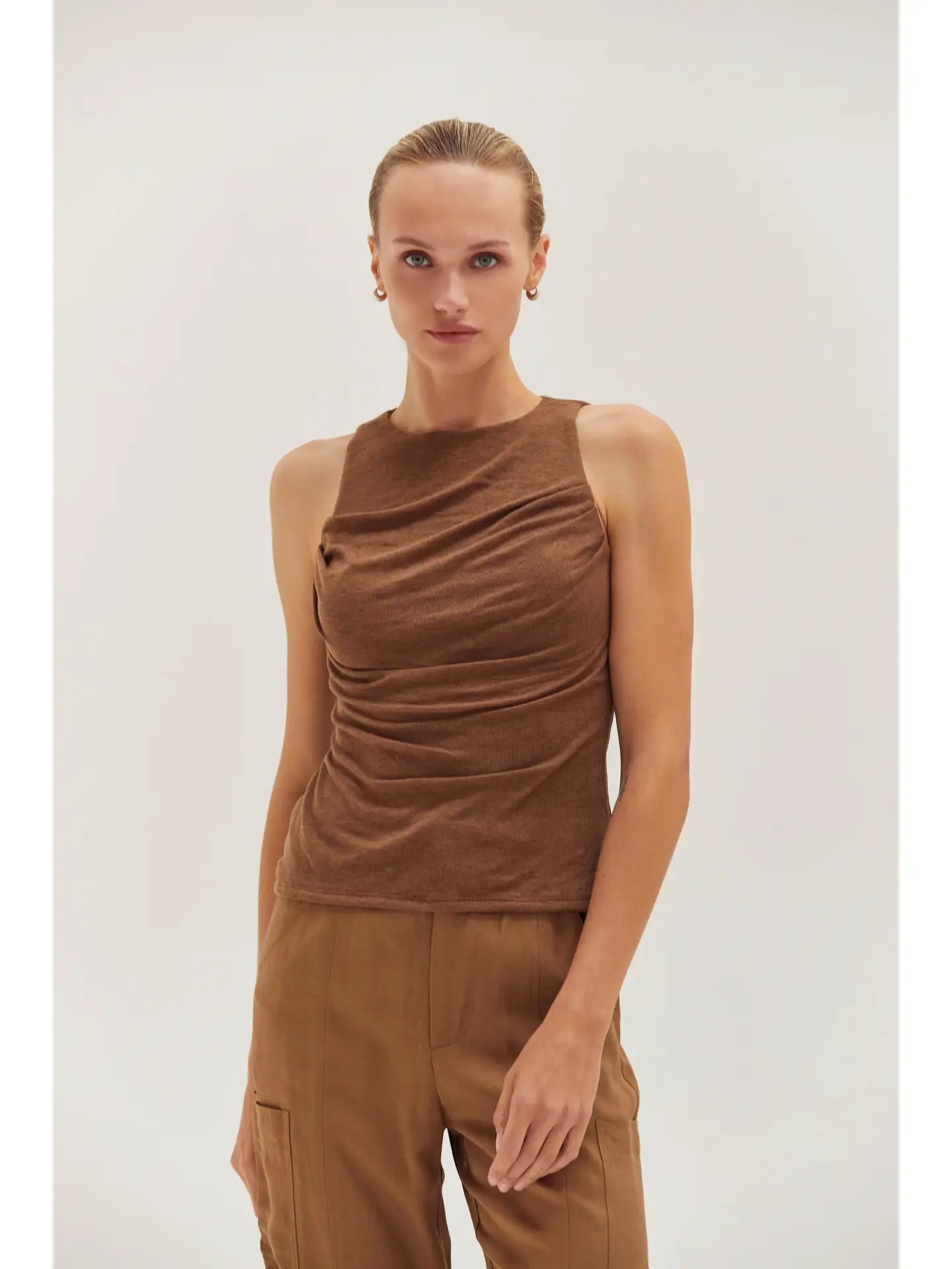 Cresent Liv Shirred Knit Top