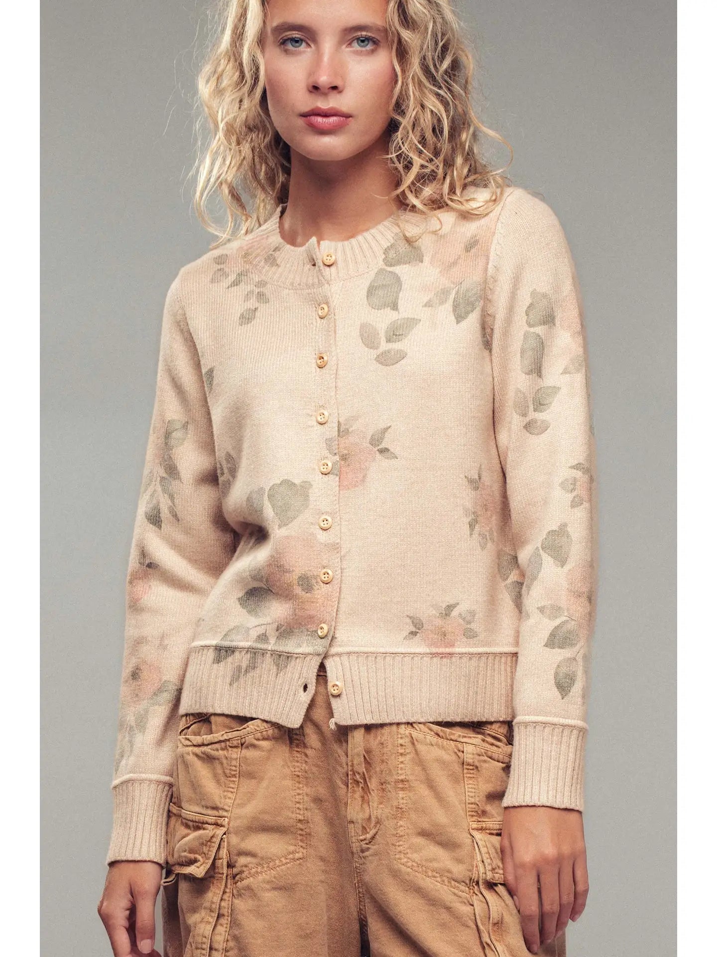 Urban Daizy Romantic Floral Print Cardigan