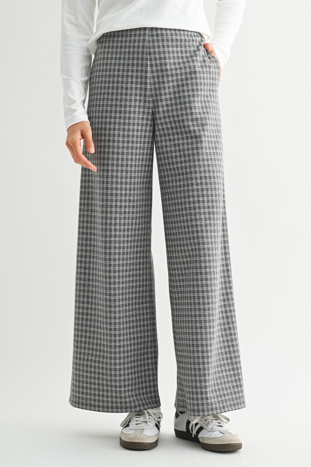 Fun2Fun Plaid Wide Leg Pants