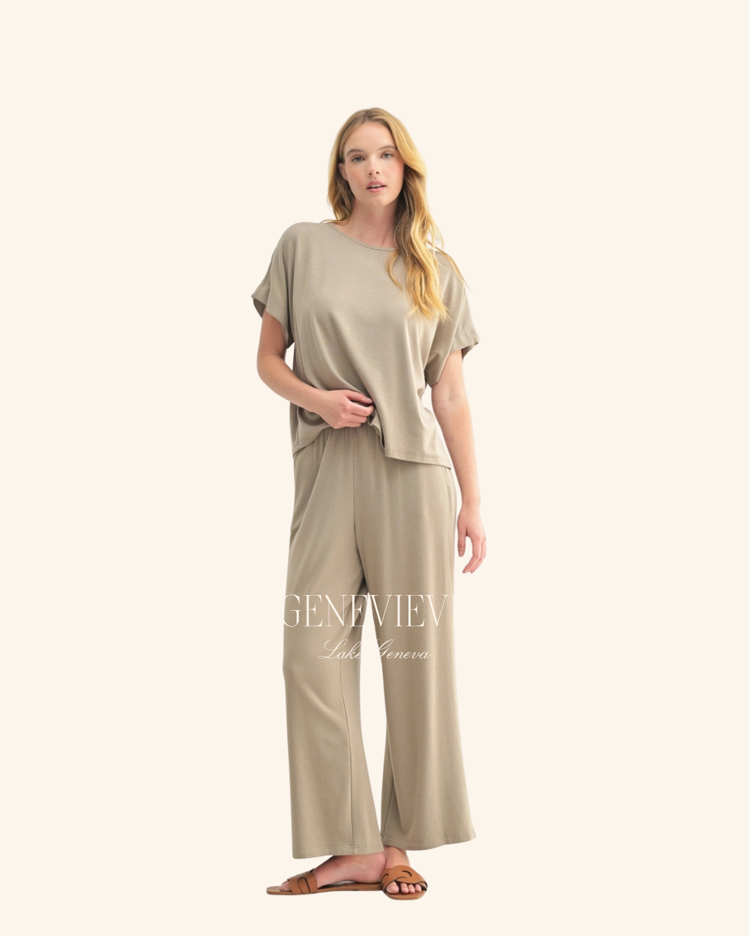Fun2Fun Taupe Dolman Top