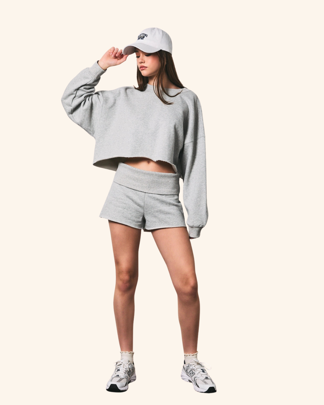 Le Lis Grey Crop Sweater