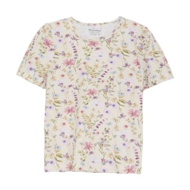 Minymo Floral T-Shirt on White Background