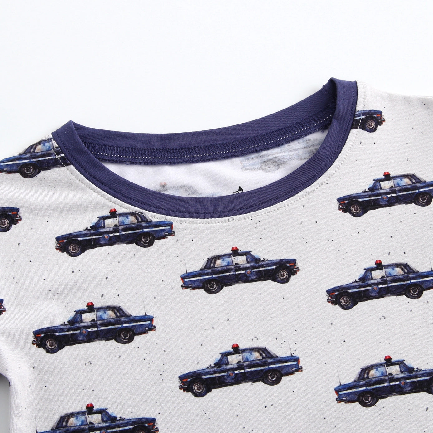 Vintage Police Car Bamboo Two Piece Pajamas