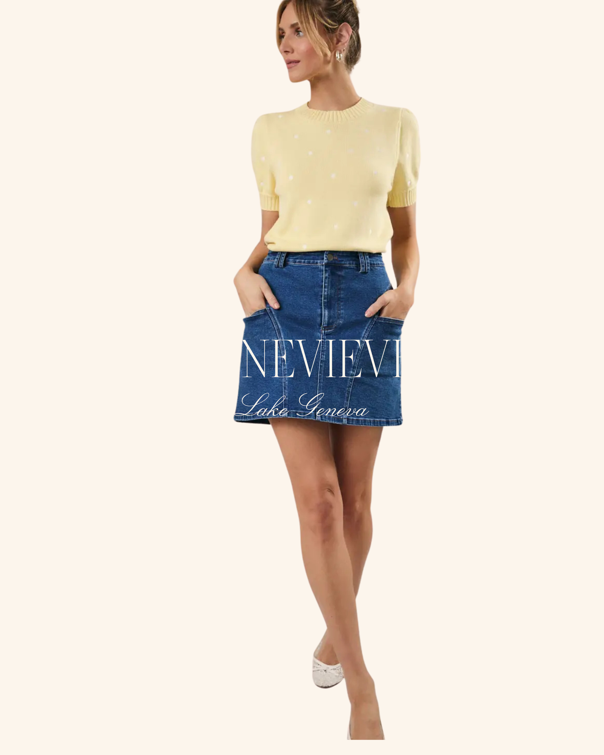 Sunday Edition Denim Mini Skirt