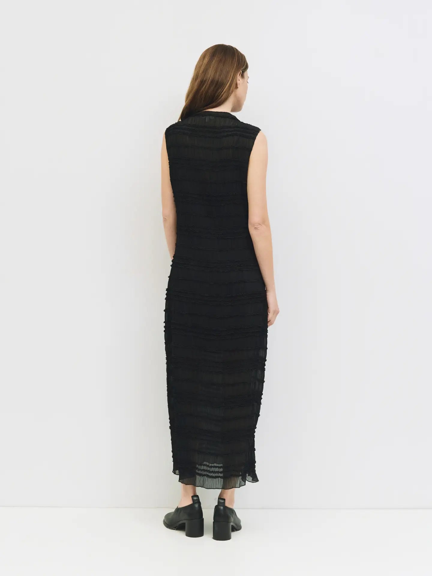 All Row Textured Chiffon Maxi Dress