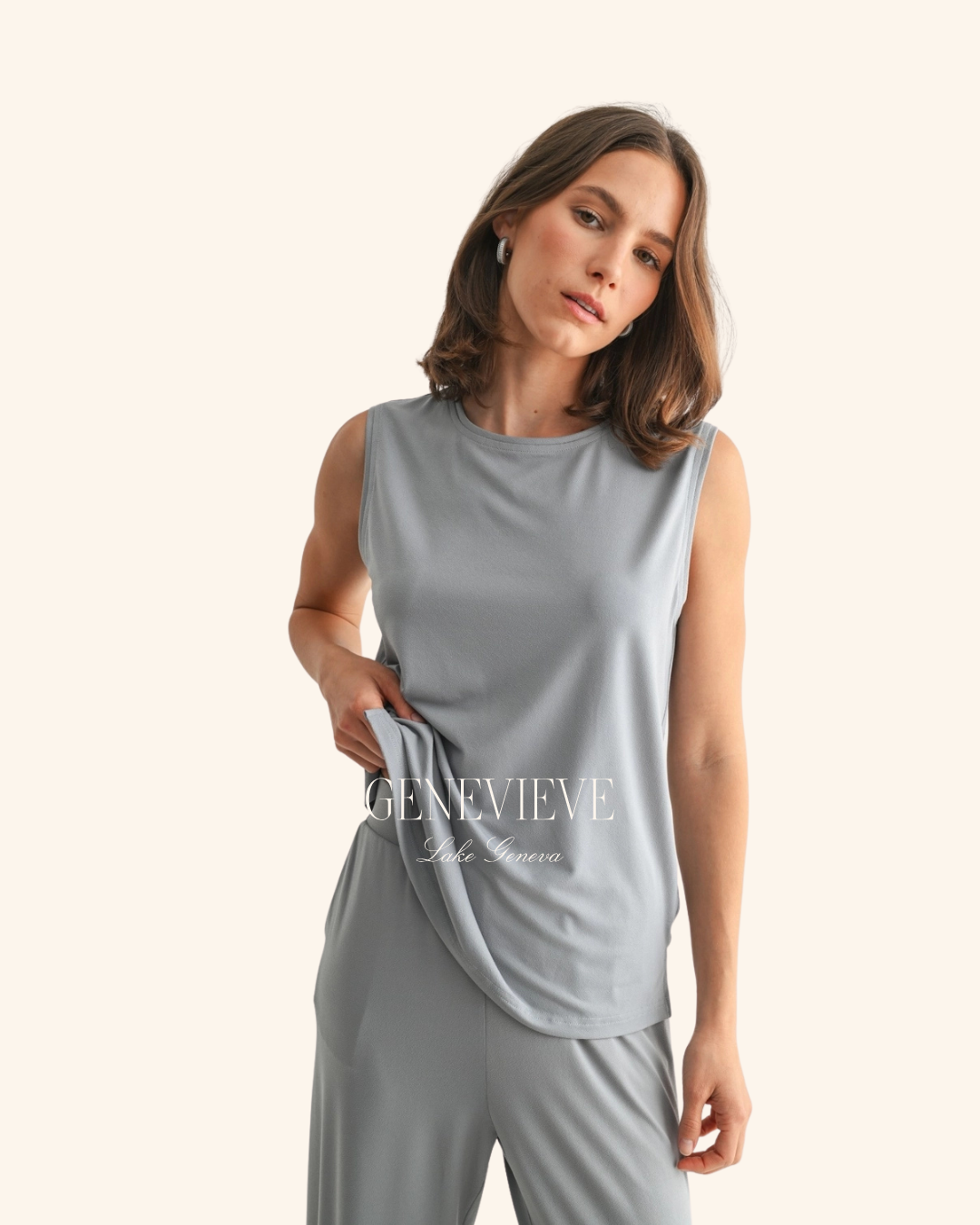 Fun2Fun Dusty Blue Tank