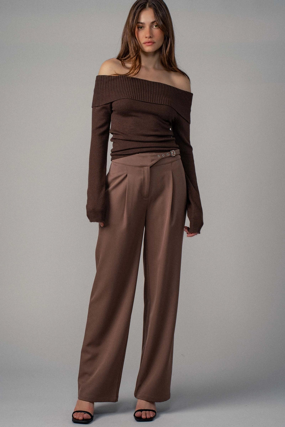 Urban Daizy Ribbed Off-Shoulder Sweater (Various Colors)