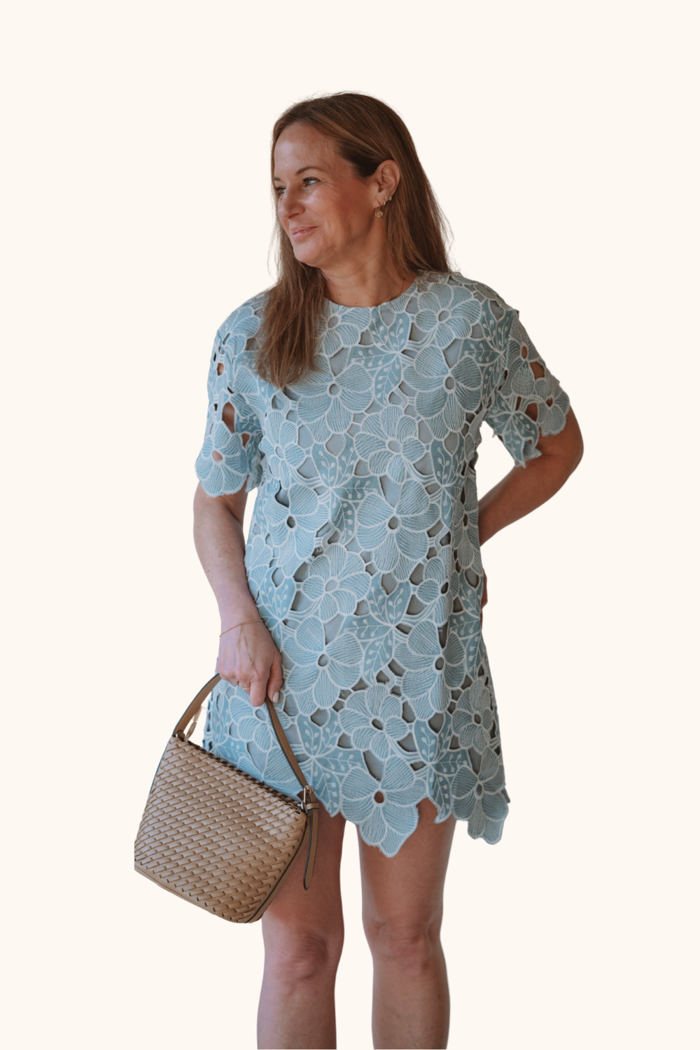 Storia Floral Embroidered Lace Mini Dress