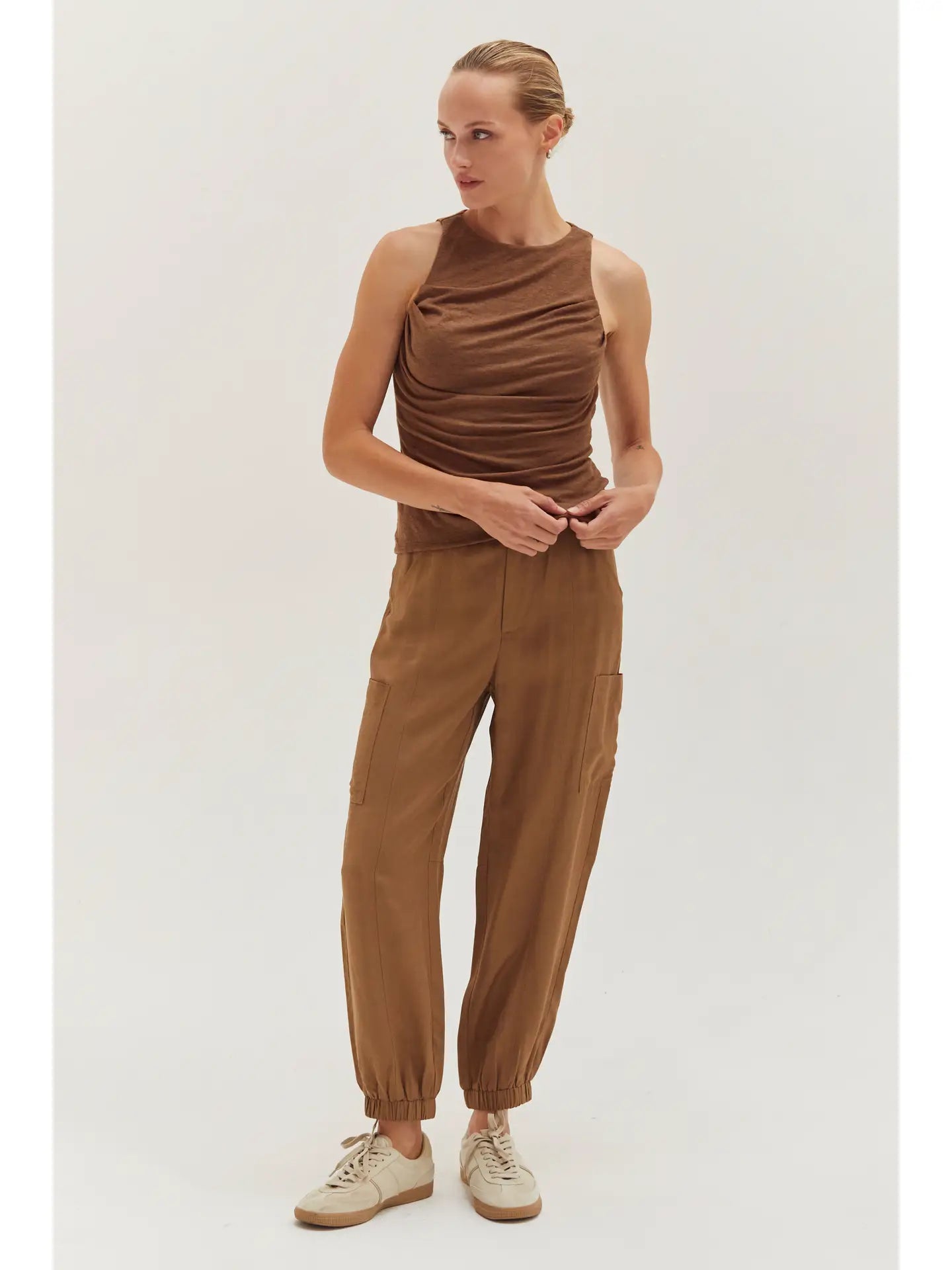 Cresent Liv Shirred Knit Top