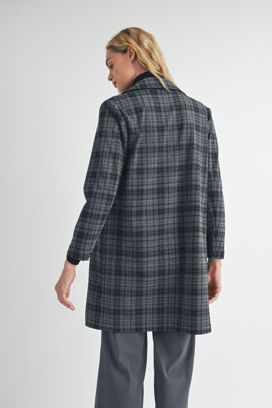 Fun2Fun Plaid Knit Jacket