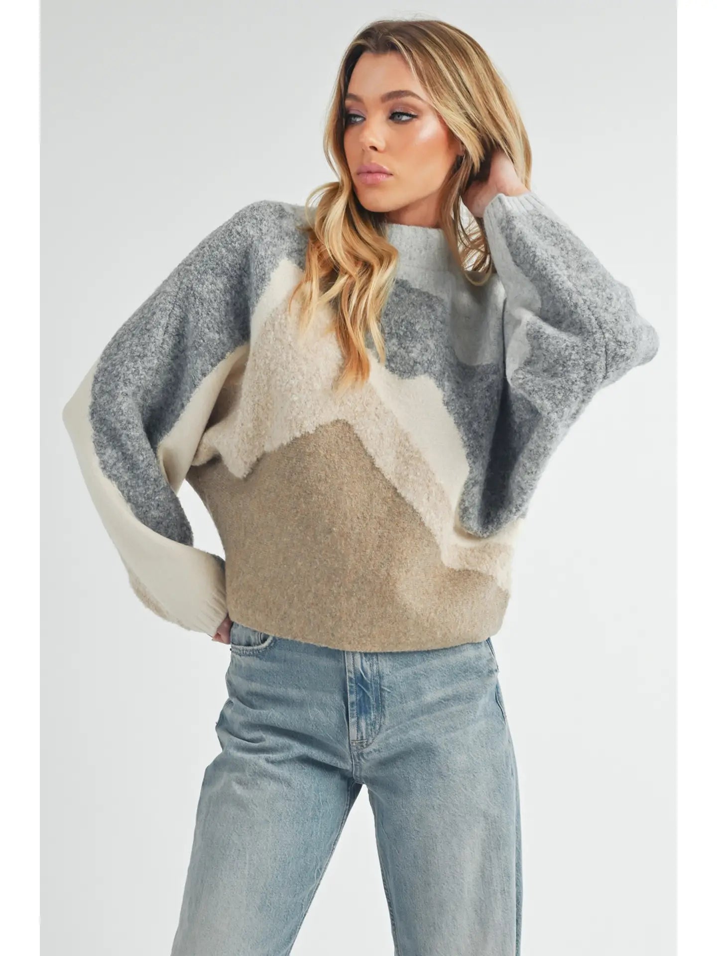 Aemi+Co Color Block Sweater