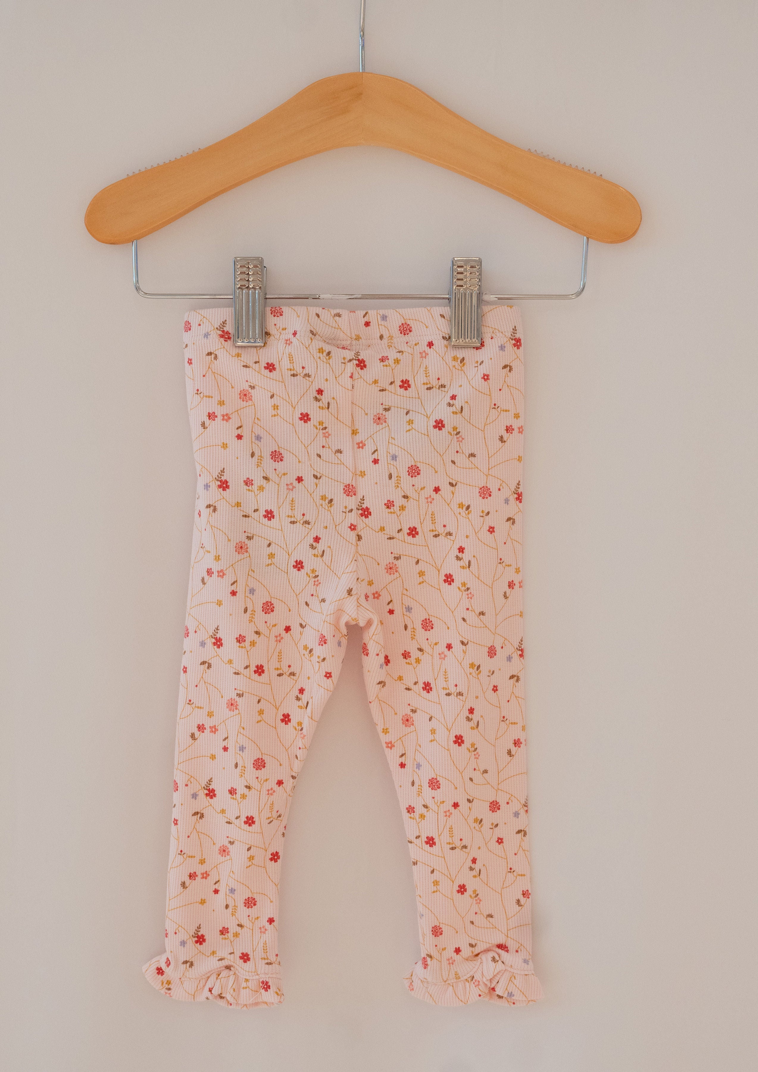 Infant Floral Ribbed Leggings